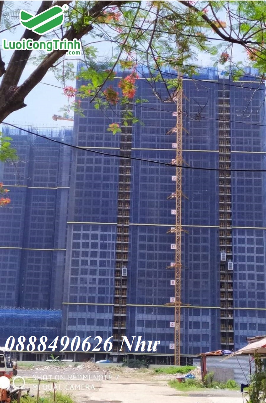 Lưới chắn bụi cho công trình xây dựng, chung cư, nhà cao tầng