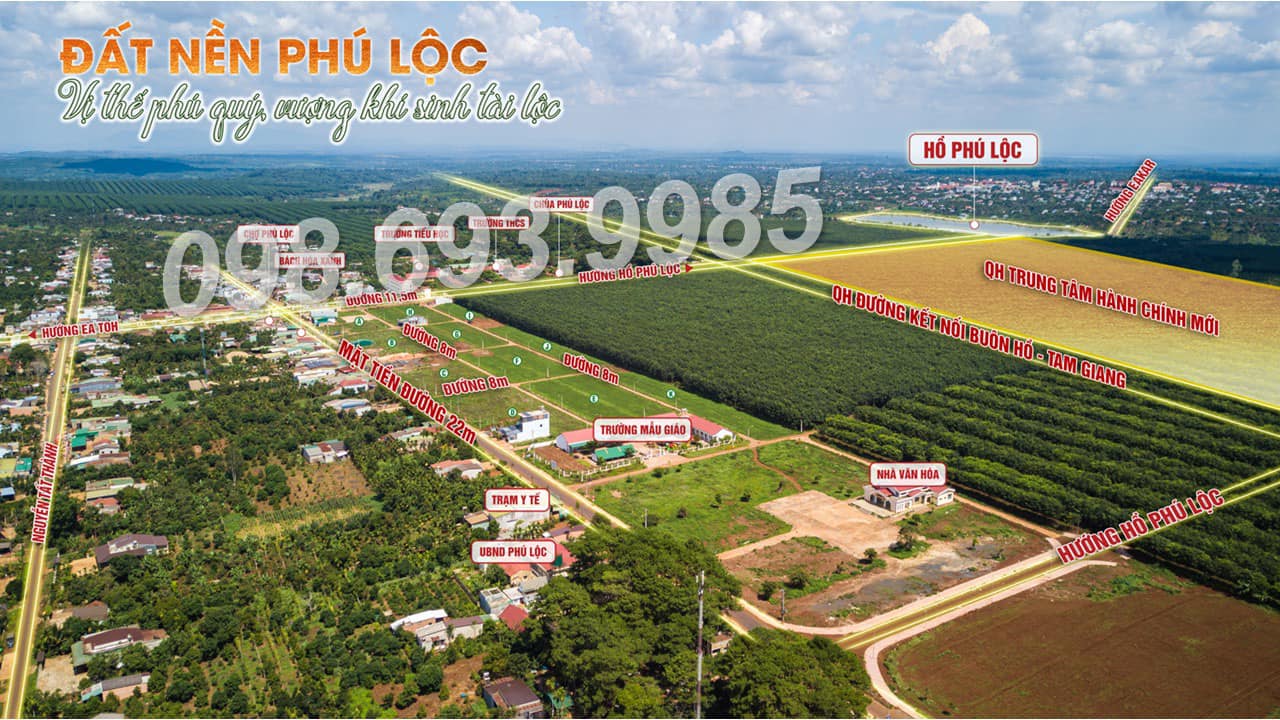 bán đất nền sổ đỏ tại huyện Krông NĂng giá 899tr/nền diện tích 132m2