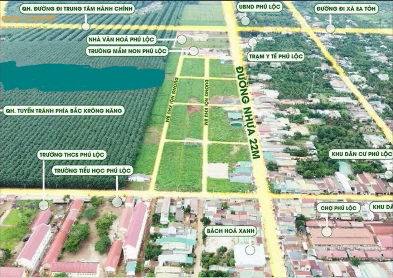 Đất nền trung tâm hành chính mới huyện Krông Năng chi 900 triệu