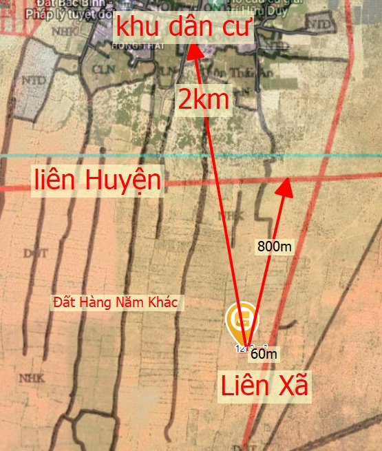 Giá rẻ bất ngờ với lô đất 1000m2 ngay xã Hồng Thái , Tỉn Bình Thuận