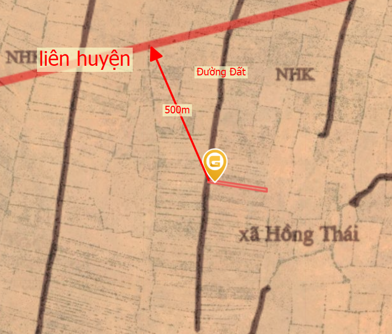 Đất sổ hồng diện tích 2,3 sào xã Hồng Thái , Tỉnh Bình Thuận