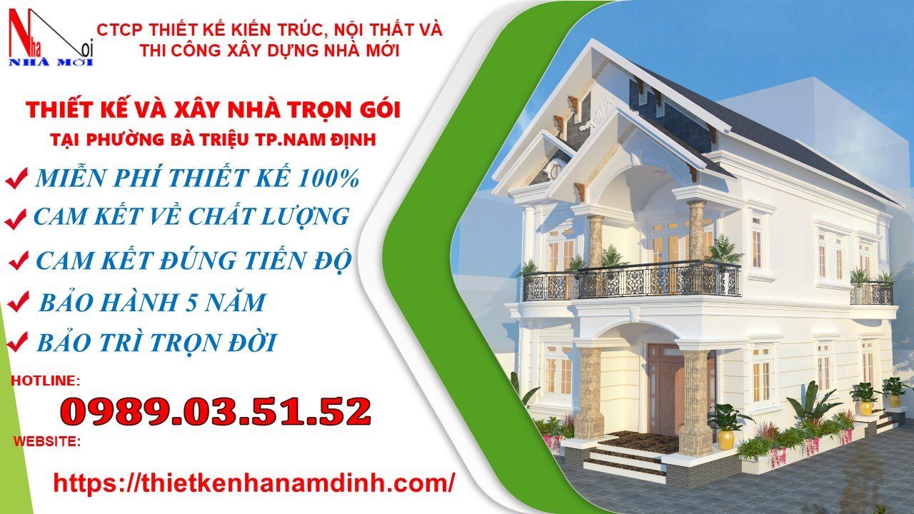 chuyên thiết kế nội thất thi công xây dựng nhà mới trọn gói Nam Định
