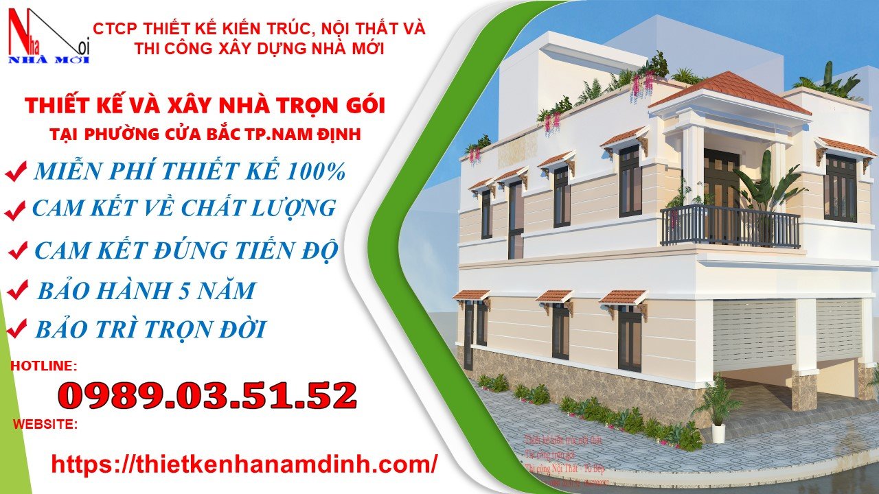 Nhà mới thiết kế nội thất xây dựng trọn gói tại Nam Định