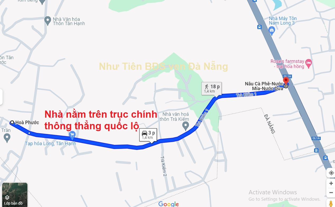 09 Bán nhà Hòa Phước, Hòa Vang, Đà Nẵng: trục chính ngang 9m95 150m2