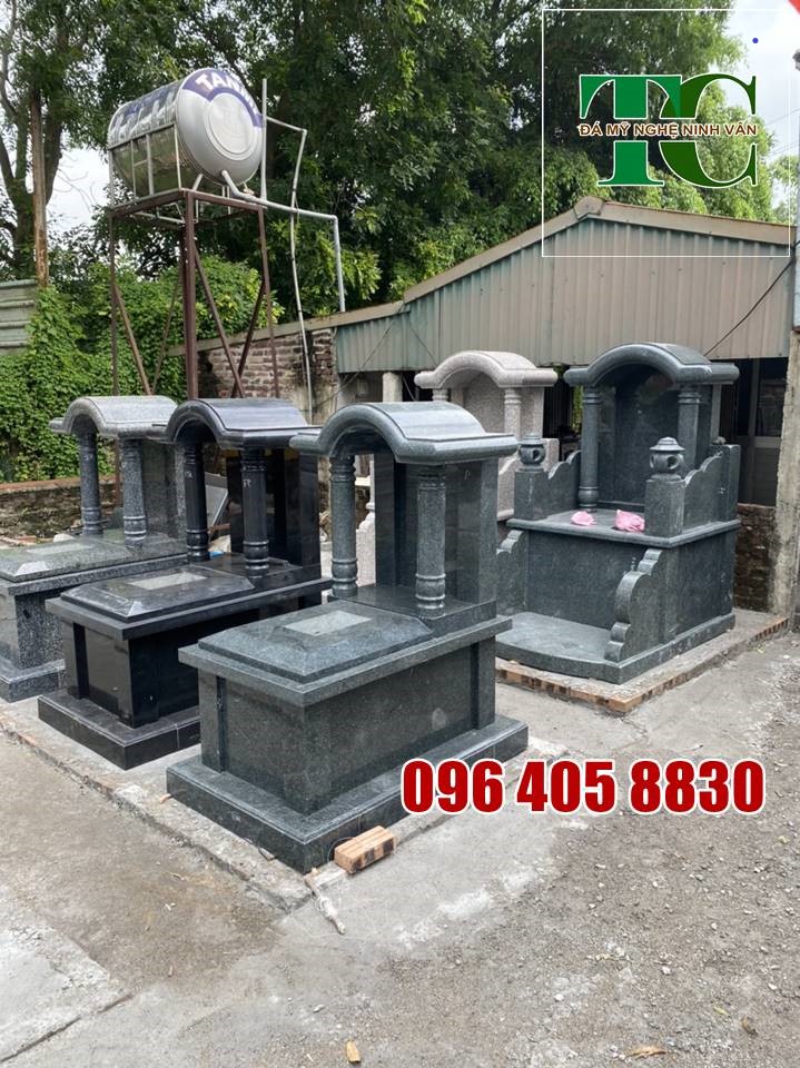 Lắp đặt mộ đá hoa cương cao cấp tại Hà Nội​ 