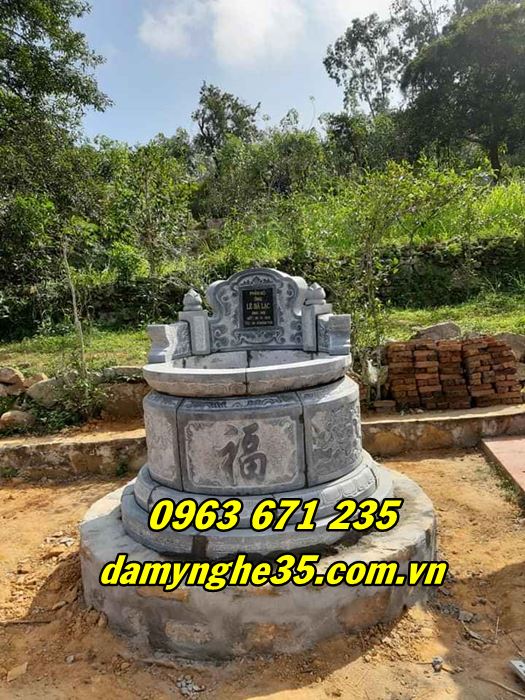 Mẫu mộ tròn đá đẹp giá rẻ bán tại Bắc Ninh