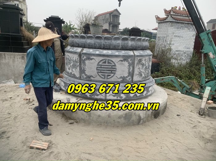 36 Mẫu mộ tròn bằng đá đẹp giá rẻ bán tại Hưng Yên