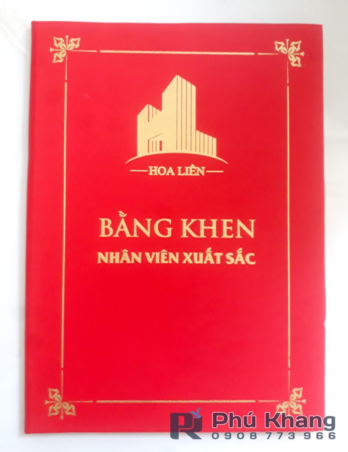 Cơ sở sản xuất cuốn bìa nhung đựng bằng khen, bìa đựng giấy khen a4