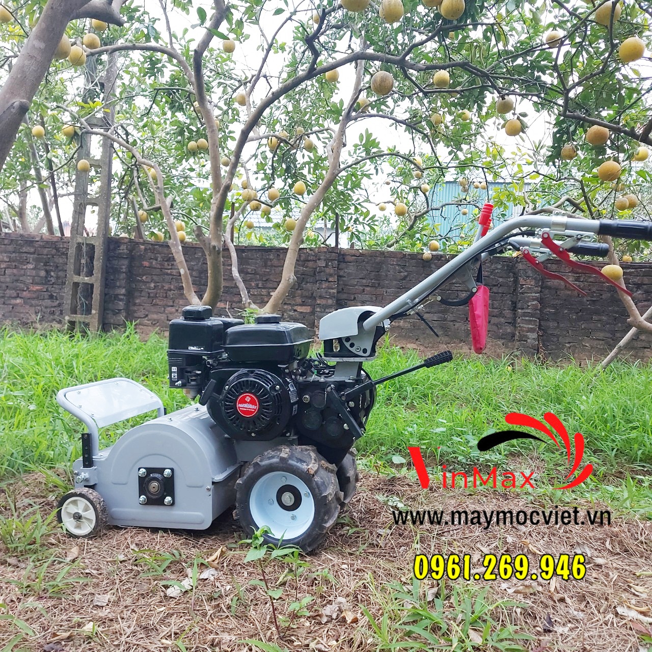 Máy cắt cỏ trục băm Kawasaki TB70 dọn cỏ dại cho vườn cây ăn quả