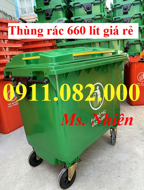 Thùng rác 120 lít 240 lít giá rẻ- thùng rác nhựa- lh 0911082000