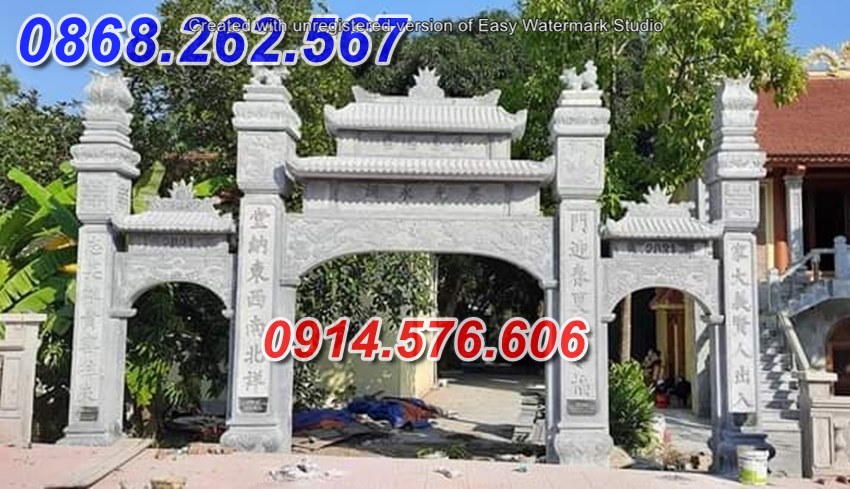 10453 cổng bằng đá cao cấp đình chùa bán lai châu
