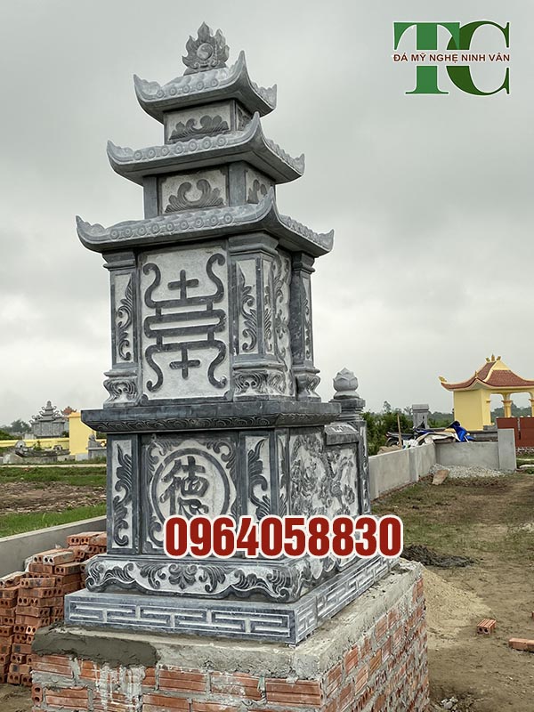 mộ đá ba mái tự nhiên đẹp cao cấp tại Bắc Giang