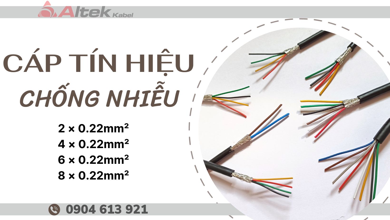 Cáp tín hiệu chống nhiễu Altek kabel tiêu chuẩn châu Âu