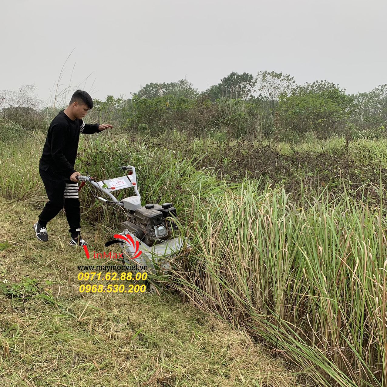 Máy cắt băm phủ cỏ làm phân xanh cho đất Kawasaki VMTB70