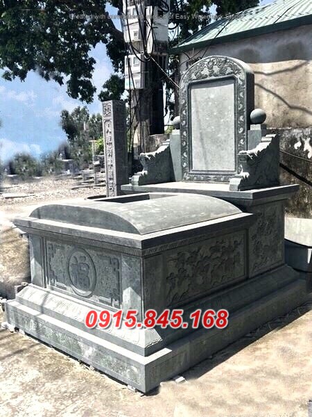 20674 mẫu mộ bằng đá xanh địa táng đẹp bán tại gia lai