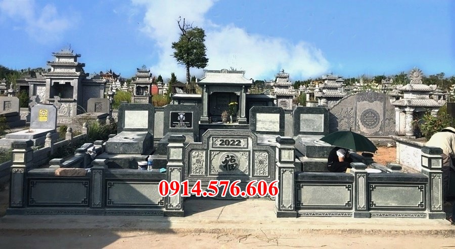 21562 lăng mộ bằng đá xanh rêu granite sơn la