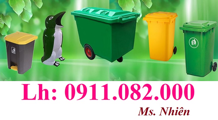 Thùng rác 120 lít 240 lít 660 lít giá rẻ- thùng rác nhựa hdpe