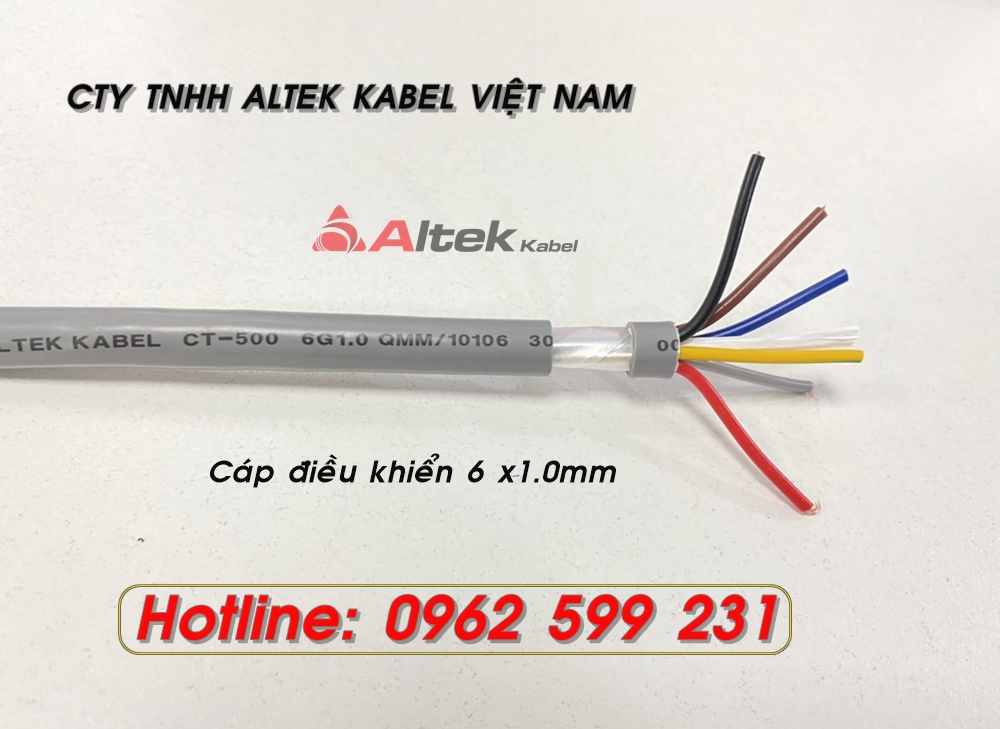 Phân phối cáp điều khiển 6 lõi chống nhiễu Altek kabel