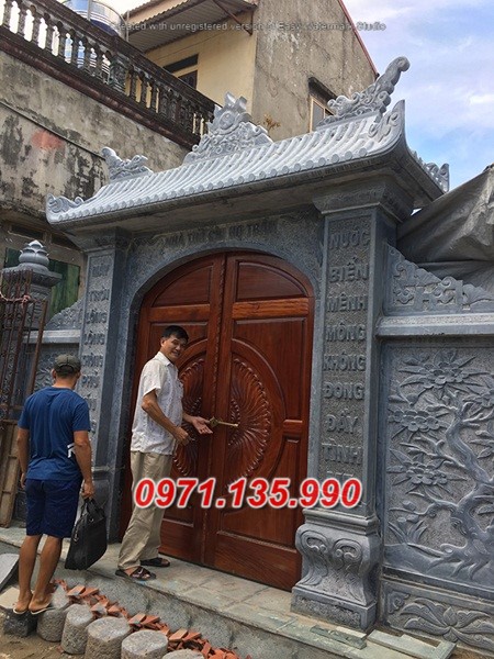 Mẫu Cổng đá đẹp nhà thờ đình chùa bán tại TP HCM Sài Gòn