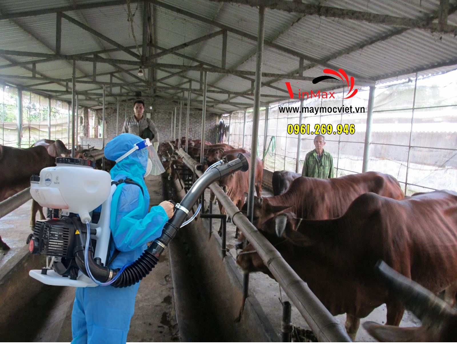 Máy phun thuốc Kawasaki TK65 phun thuốc diệt ruồi muỗi cho trâu bò