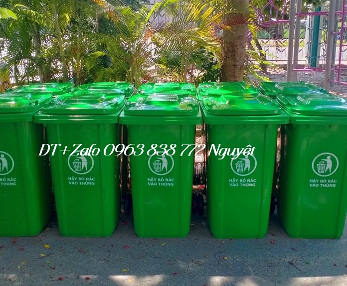 thùng rác nhựa 240lit nhựa HDPE đựng rác thải . liên hệ: 0963838772