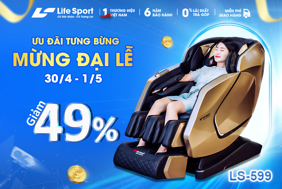 Ghế massage Lifesport LS-599 - Giá rẻ nhất thị trường - Giảm 49%
