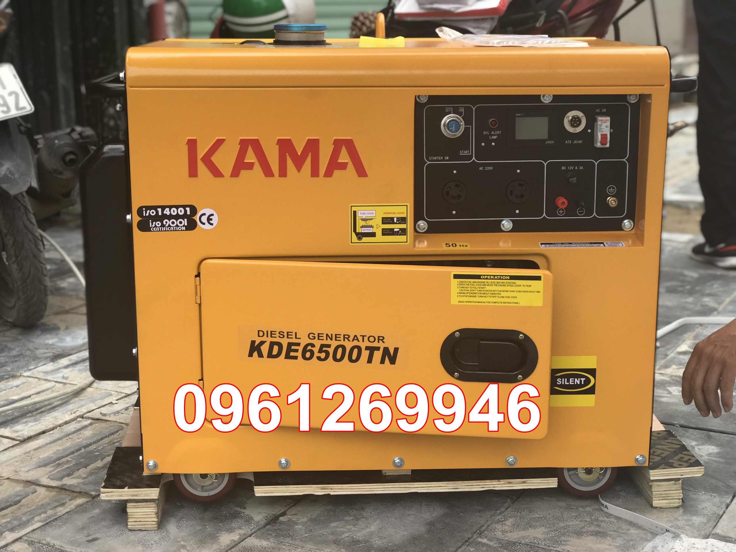 Máy phát điện chạy dầu Kama KDE-6500TN công suất 5kw