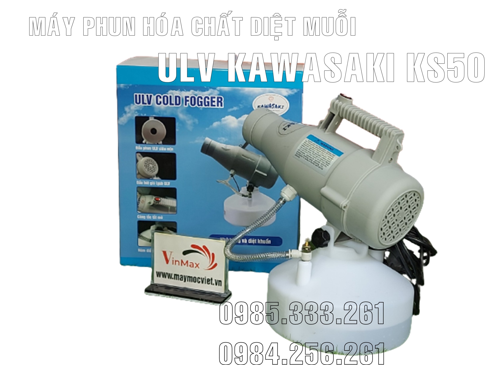 Phun hóa chất diệt muỗi hiệu quả bằng máy ULV KAWASAKI KS50