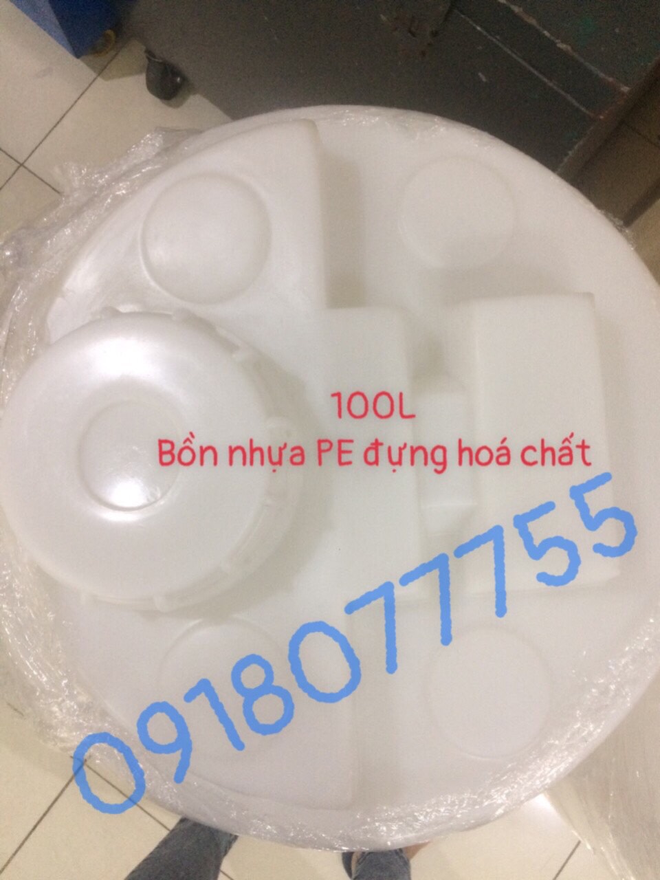 Bán bồn nhựa PE đựng hóa chất loại 100L Tema/Thái lan _ CEN100B-M5X6N