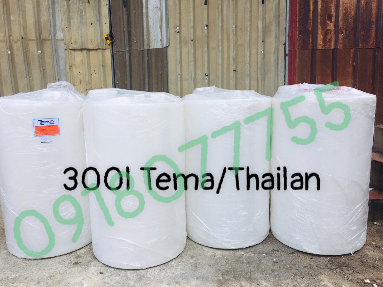 Chuyên bán bồn hóa chất 300L nhựa PE hiệu Tema/Thái Lan_CEN300B-M122N