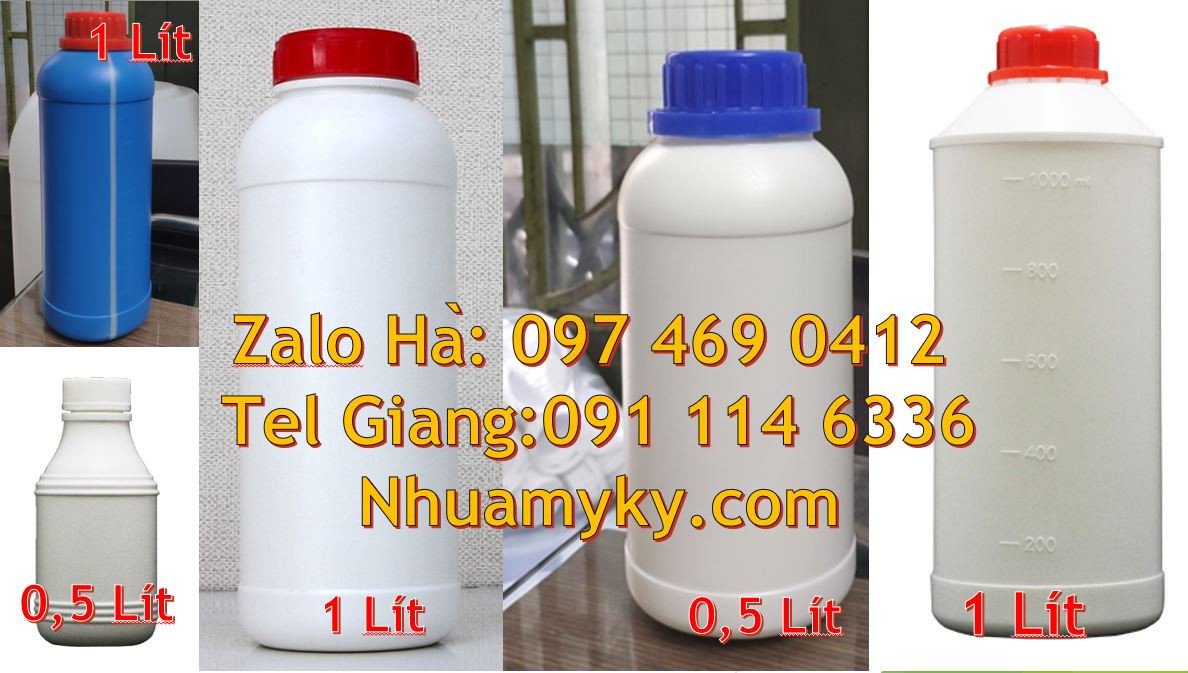 bán sỉ lẻ chai nhựa lớn 1l màu trắng,chai nhựa 0.5l đựng hóa chất rẻ