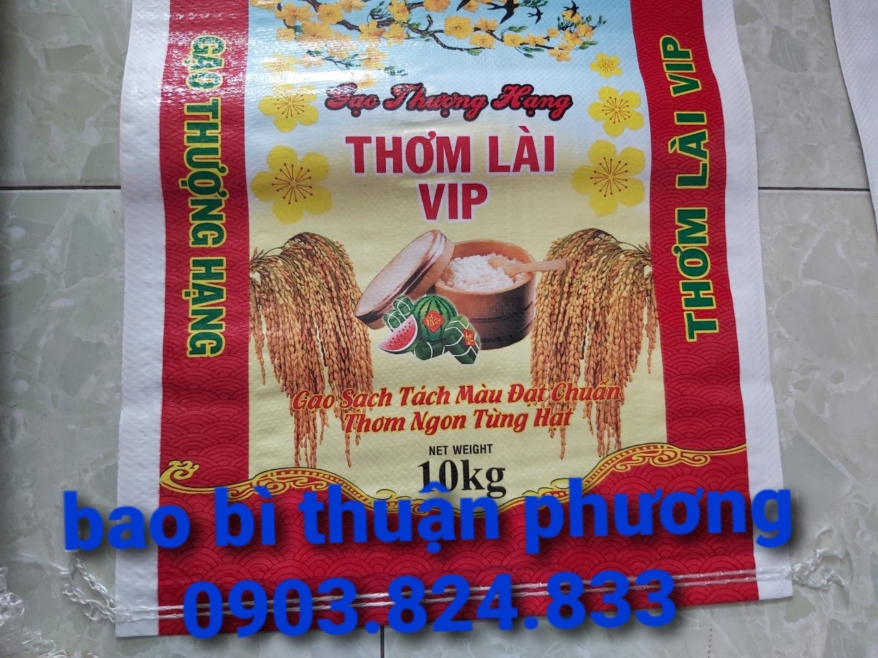 túi đựng gạo thơm lài vip 10kg giá rẻ tại kho quận 8
