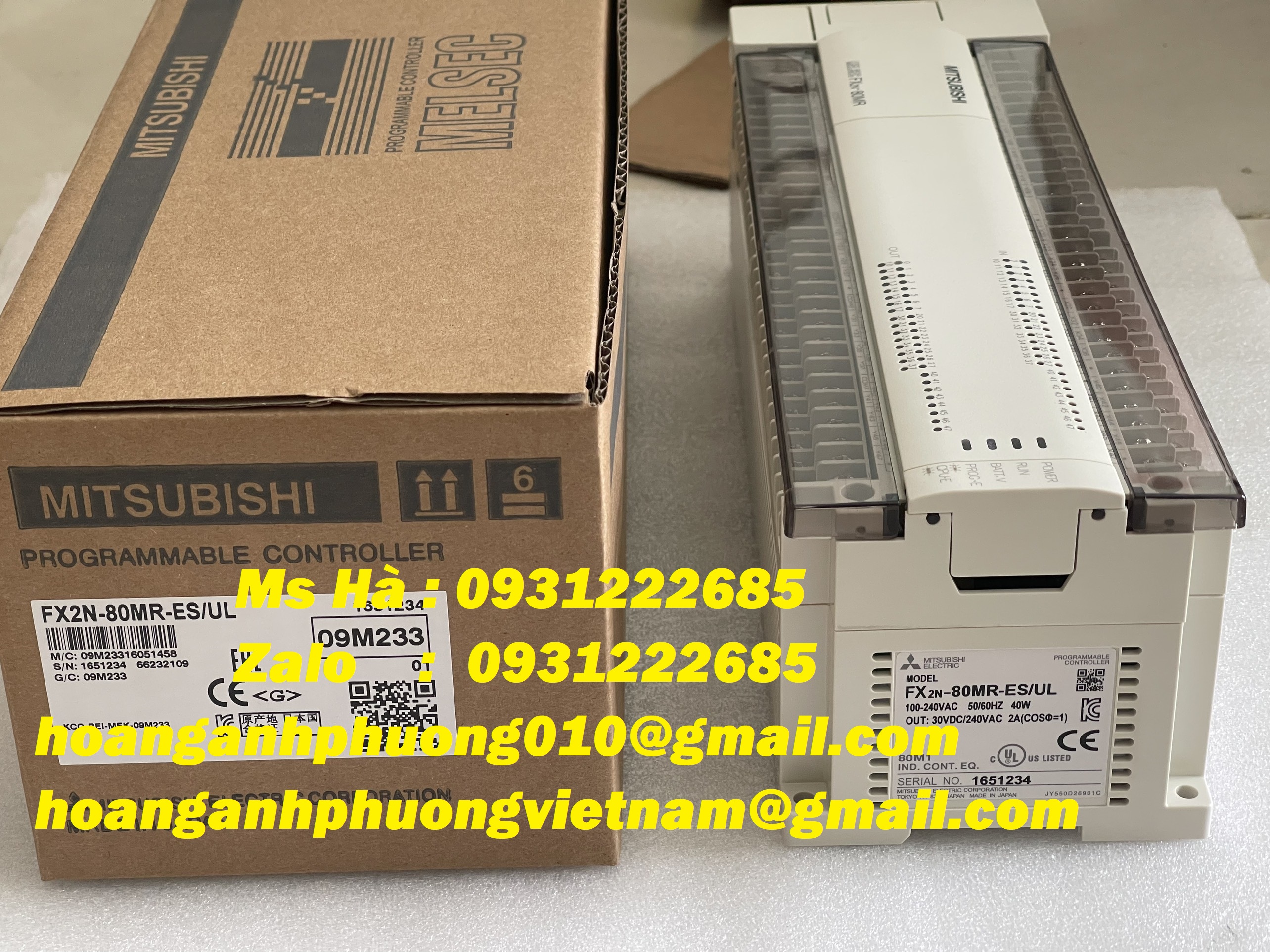 PLC FX2N series mitsubishi FX2N-80MR-ES/UL hàng mới 100%