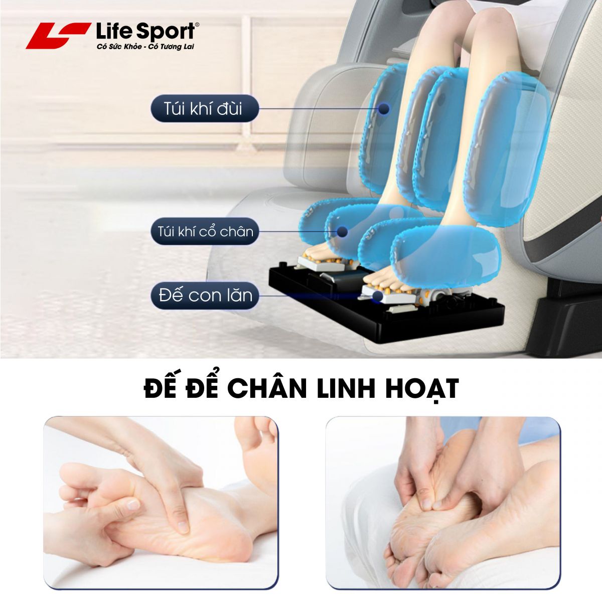 Ghế massage Lifesport LS-900 - Giảm 19,5 triệu đồng