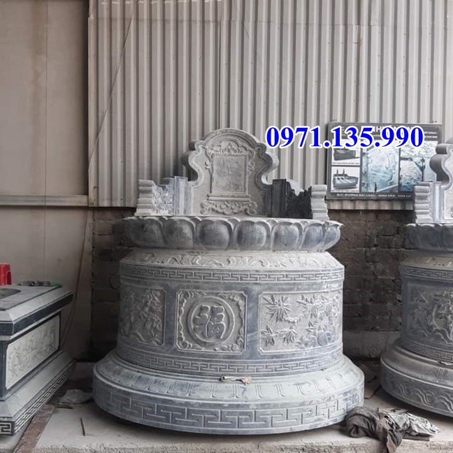 15 Mẫu mộ đá tròn tự nhiên nguyên khối đẹp bán tại Phú Yên mộ bằng đá
