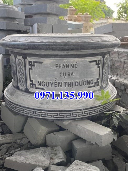 36 Mẫu mộ đá tròn tự nhiên nguyên khối đẹp bán tại Trà Vinh