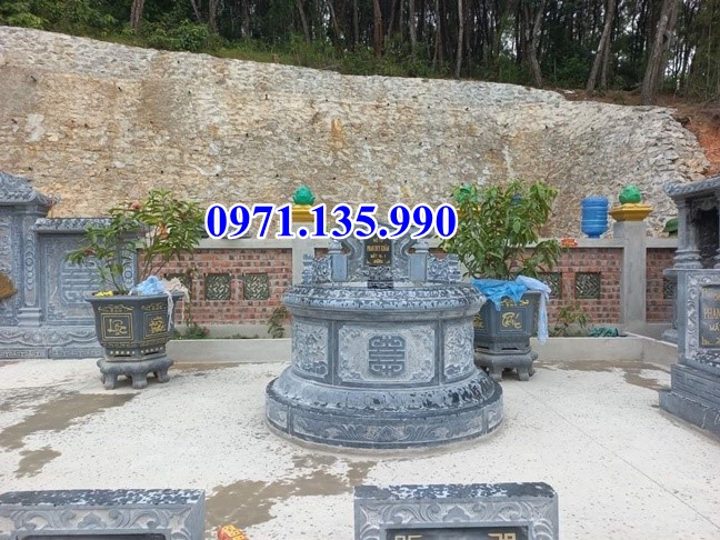 36 Mẫu mộ đá tròn tự nhiên nguyên khối đẹp bán tại Trà Vinh