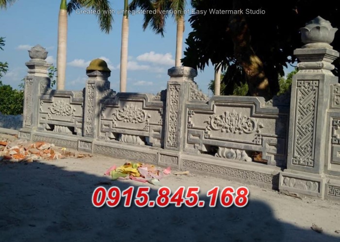 49 hàng rào lăng mộ bằng đá tự nhiên đẹp Bắc Giang