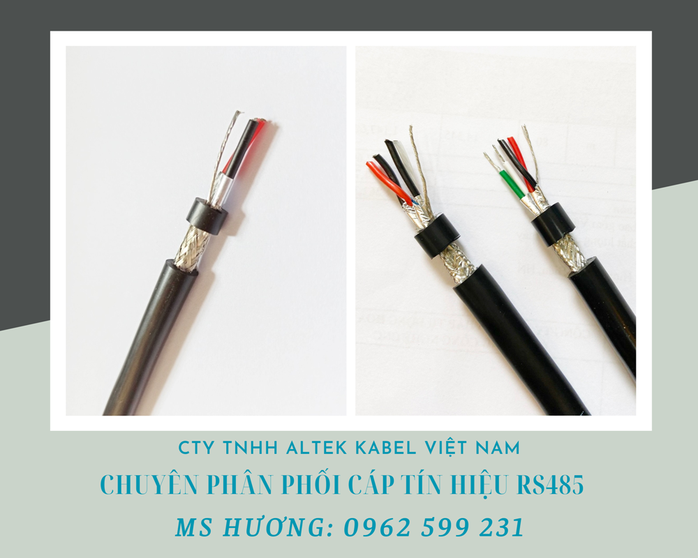 Cáp RS485 Altek kabel, Cáp tín hiệu chống nhiễu xi bạc