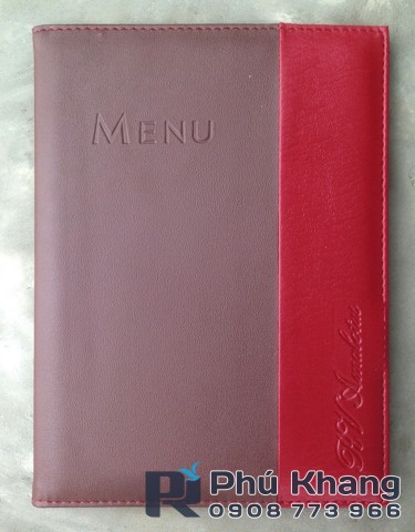 Sản xuất menu, in bìa menu da, cuốn menu cao cấp