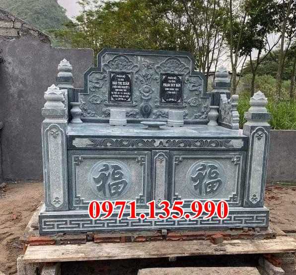 Mộ đá đôi - Mẫu mộ đôi bằng đá đơn giản đẹp bán tại Lạng Sơn