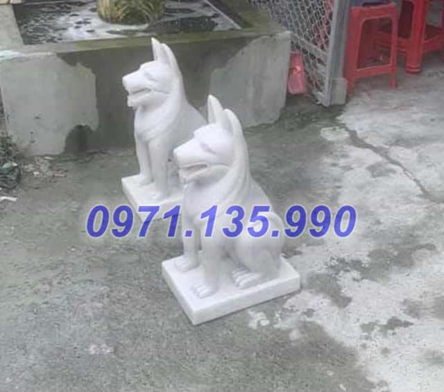 Chó đá đẹp - Mẫu tượng chó bằng đá đơn giản đẹp bán Hà Giang
