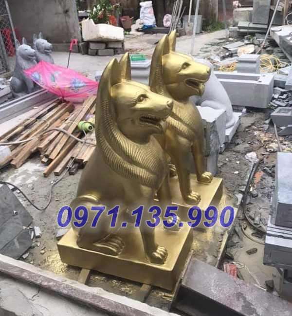 Chó đá đẹp - Mẫu tượng chó bằng đá đơn giản đẹp bán Hà Giang