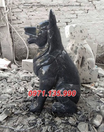 Chó đá đẹp - Mẫu tượng chó bằng đá đơn giản đẹp bán Sài Gòn