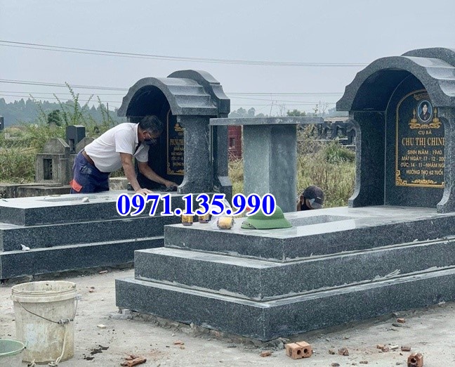 Mộ bằng đá - Mẫu mộ bằng đá xanh cẩm thạch đẹp bán Phú Yên