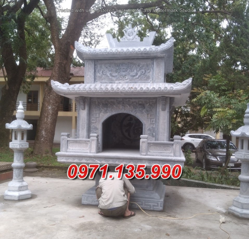 Miếu thờ đá - Mẫu miếu thờ sơn thần linh bằng đá đẹp bán Bắc Giang