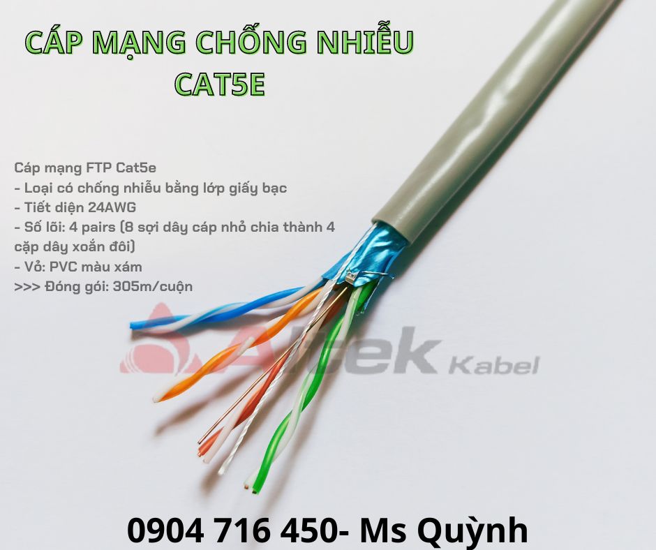 Cáp mạng Cat5e chống nhiễu Altek Kabel Đà Nẵng, Hà Nội, Hồ Chí Minh