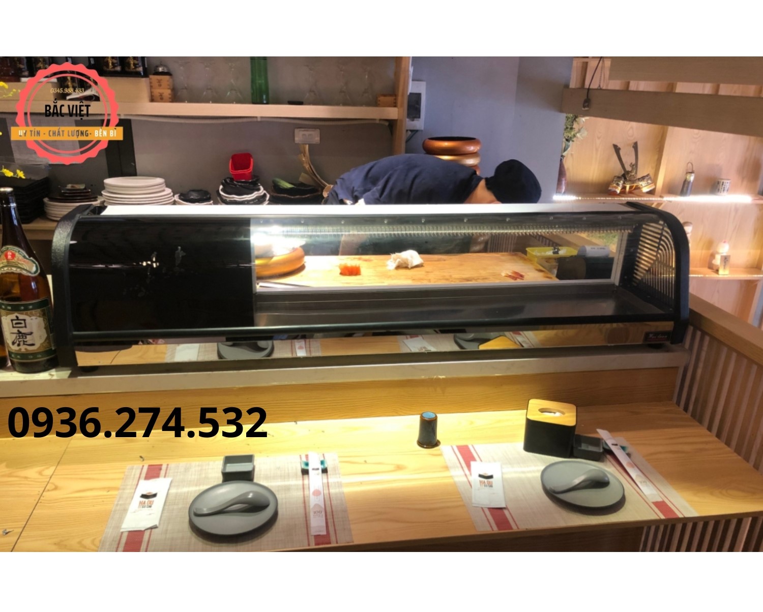 Tủ trưng bày và bảo quan Sushi 1 tầng cao cấp dài 1m8