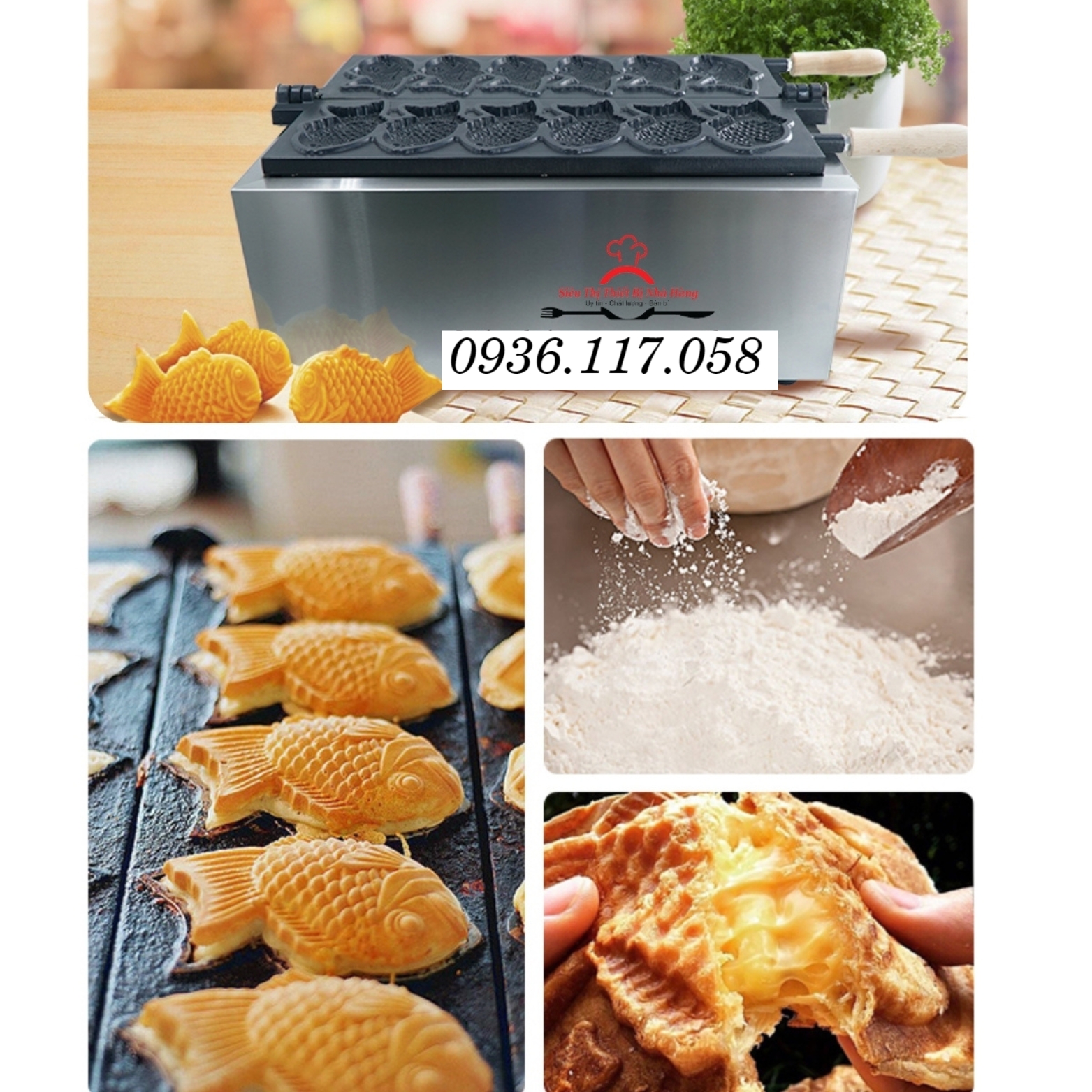 Máy làm bánh cá Taiyaki siêu phẩm Hàn Quốc