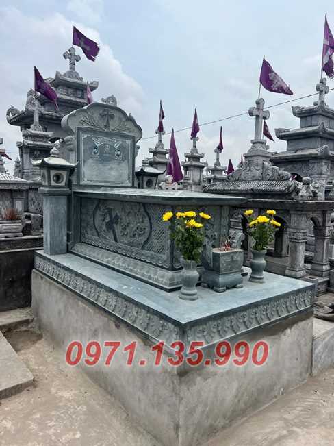 Mẫu mộ đá 1 2 3 Mái che đẹp - Lăng mộ đá có mái che đẹp bán Lâm Đồng
